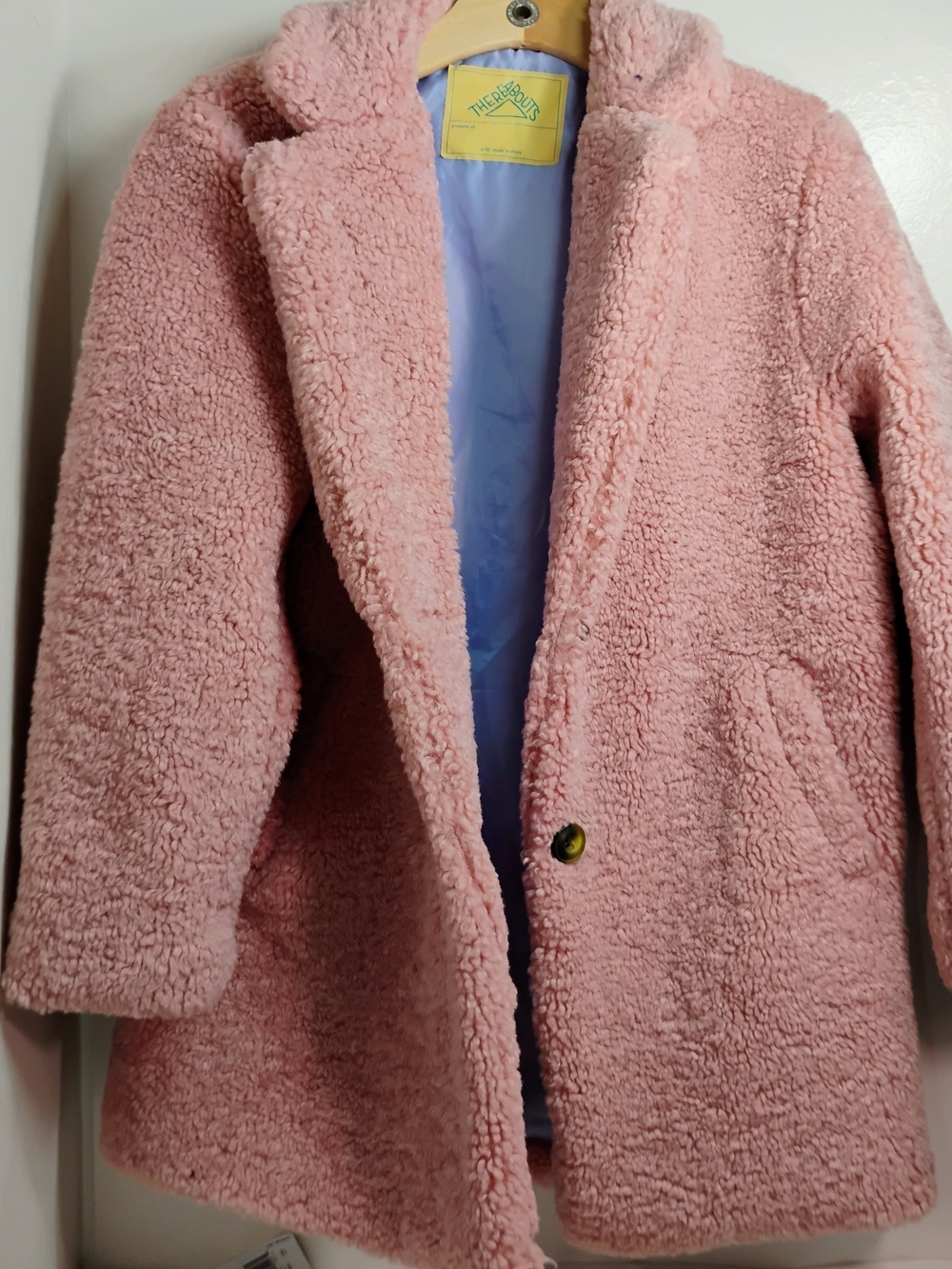 Therabouts Girls 16 — Pink Faux-Sherpa Jacket